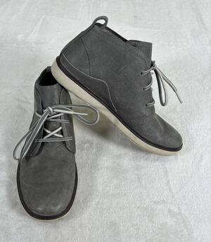 Merrell Sedona Sage Womens 6 Leather Chukka Boots Gray Lace Up Comfort Charity